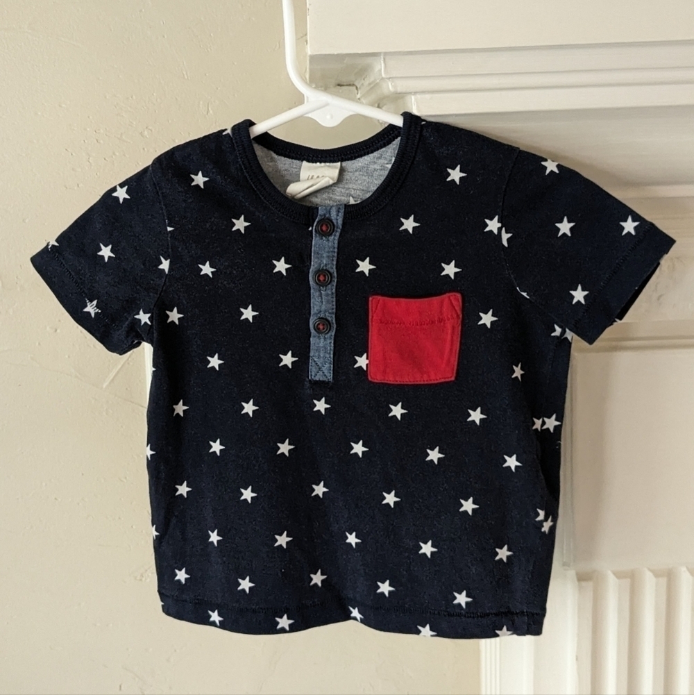 H&M | Stars Henley Pocket Tee